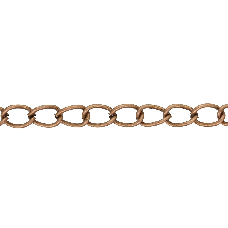 METAL CHAIN - TAIL EXTENSION EXTENSION - 1.0x7x5mm ANTIQUE BRASS - 2meters