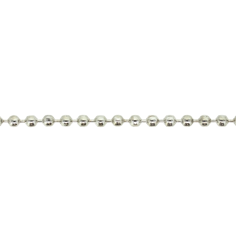 METAL CHAIN - BALL CIRCLE - 2.4mm NICKEL - 1meter