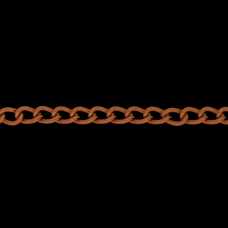 METAL CHAIN - COLORFUL - TAIL EXTENSION EXTENSION - 1.0x6.5x3.5mm BROWN - 1meter