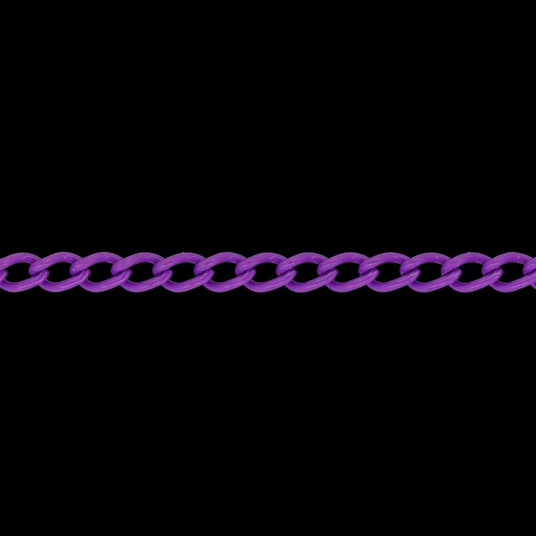 METAL CHAIN - COLORFUL - TAIL EXTENSION EXTENSION - 1.0x6.5x3.5mm PURPLE - 1meter