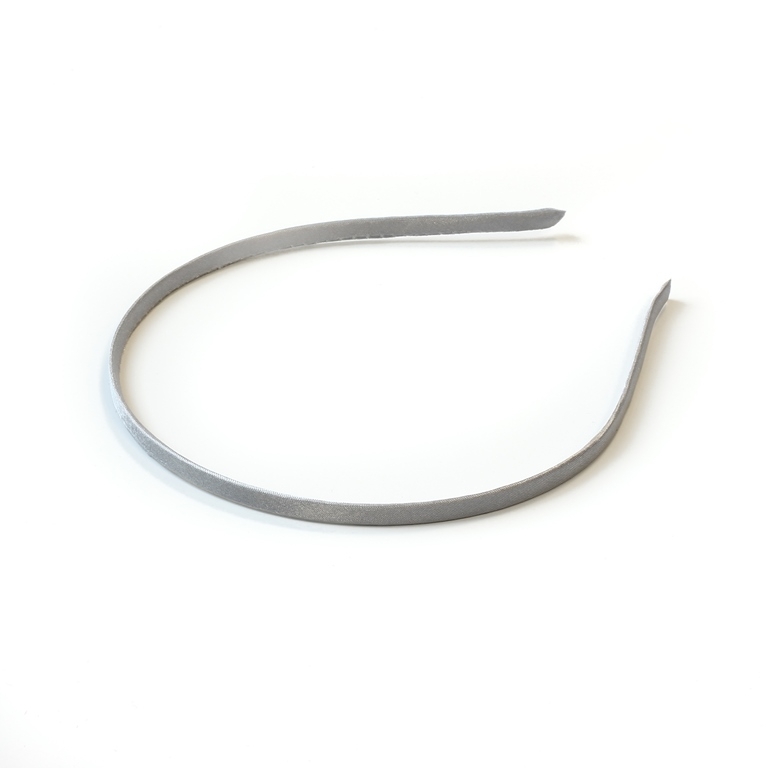 METAL ELEMENTS - HEADBAND - METAL AND SATIN 2 - 120x150x5mm GRAY (LIGHT) - 1pc.