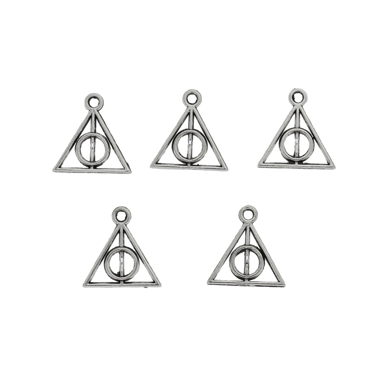 METAL BEADS - PENDANT - TALISMAN HARRY 01 - 13x13x2mm NICKEL - 20pcs. Hole-1.6mm