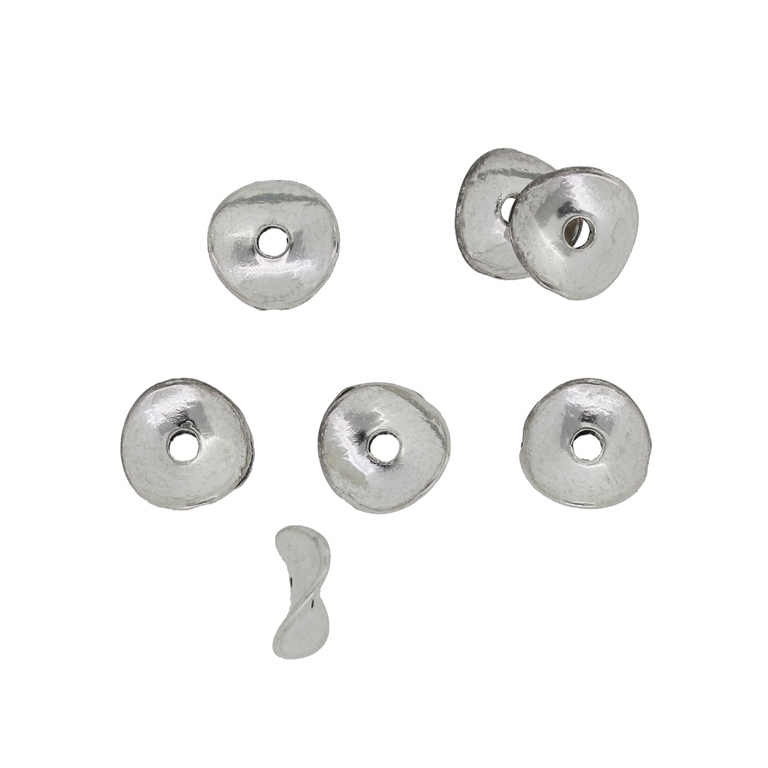 METAL BEADS - WASHER WOOL 01 - 10x3mm NICKEL - PACKAGE 150pcs. Hole-2.3mm