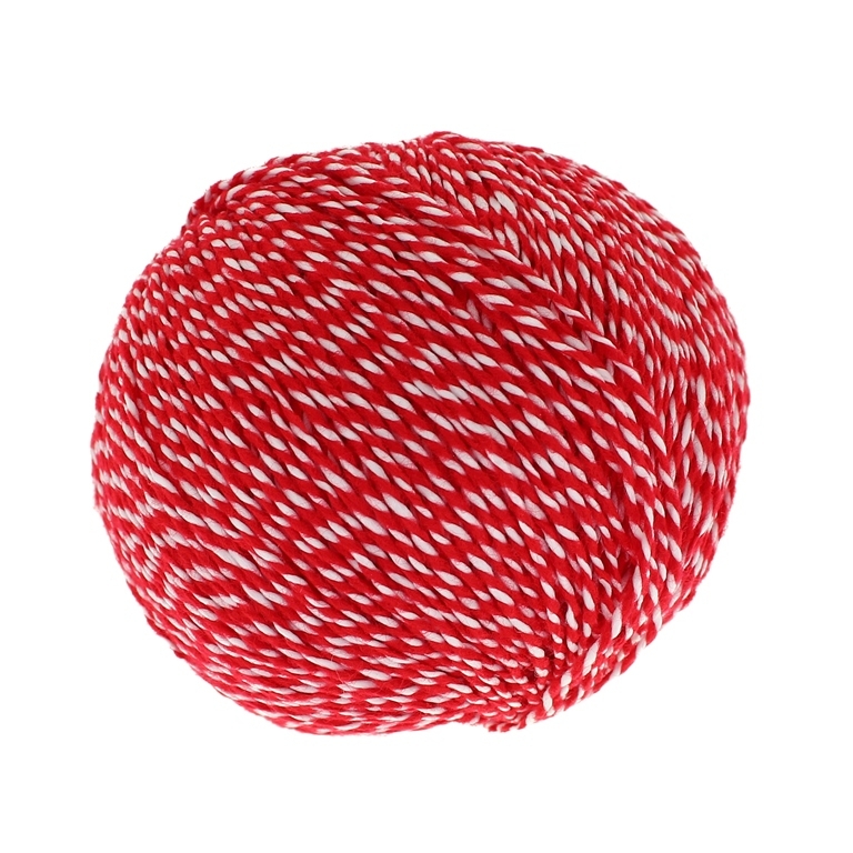 YARN - BABA MARTA BALL - WHITE-RED - 170m - ACRYLIC AND POLYESTER - PACKAGE (6 balls)