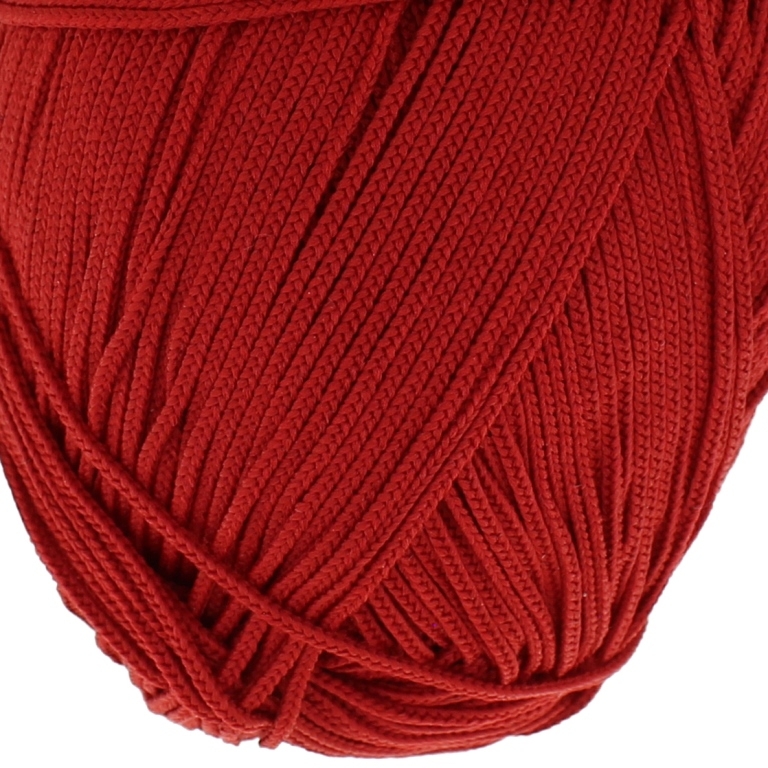 YARN - MACRAME 1.0mm - RED 422 - 170m - POLYESTER MATTE - PACKAGE (5 skeins)