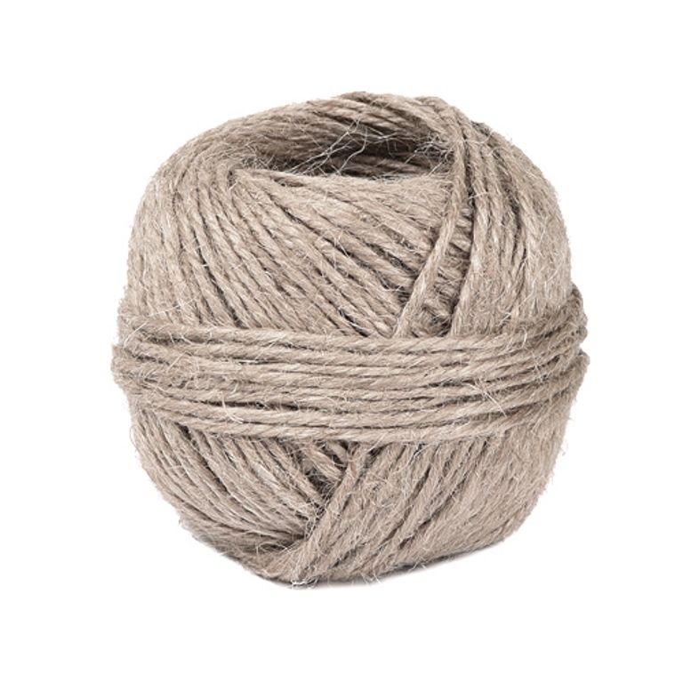 YARN - MACRAME JUTE - 2mm - NATURAL - 40m - PACKAGE (6 balls)
