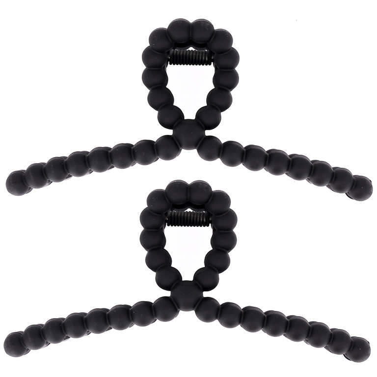 JEWELRY - BRACKET - CLAW HAIR CLIP - MODEL 08 - 11.4x5.4x3.8cm BLACK MATTE - PACKAGE 12pcs.