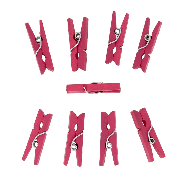 WOODEN FIGURES - CLOTHESPIN - 25х7х4mm CORAL - PACKAGE 200pcs.