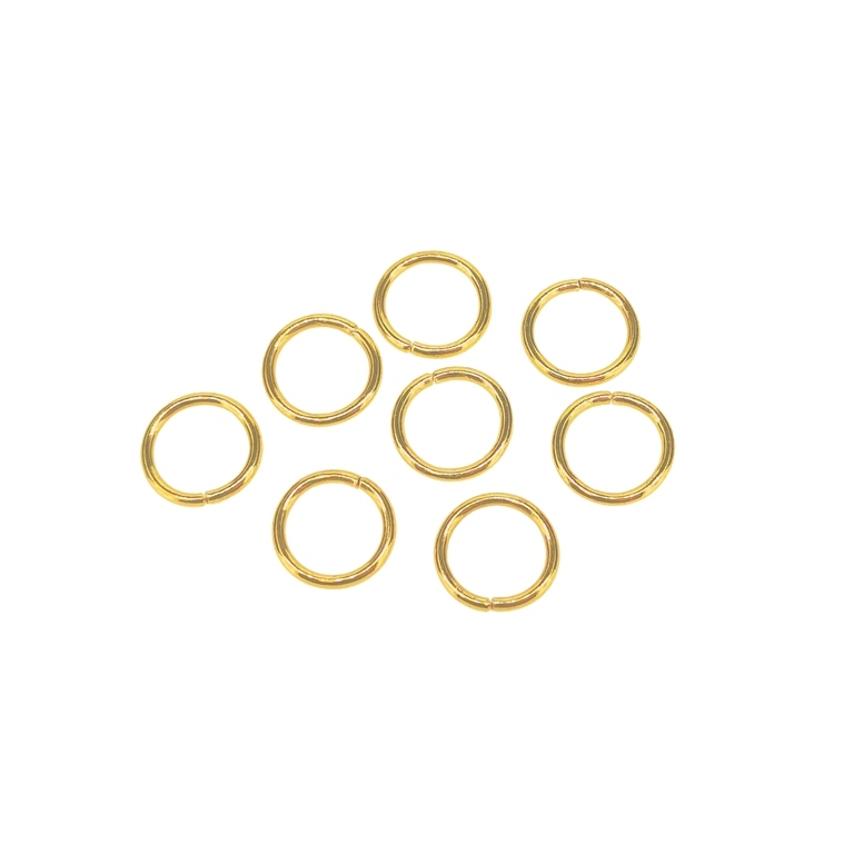 METAL ELEMENTS - JUMP RINGS - 1.2x10mm GOLD COLOR - 50g (190pcs.)