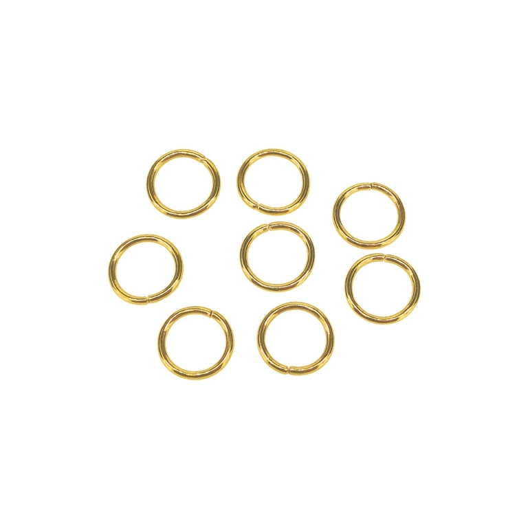 METAL ELEMENTS - JUMP RINGS - 1.2x10mm GOLD COLOR - NICKEL FREE - 50g (190pcs.)