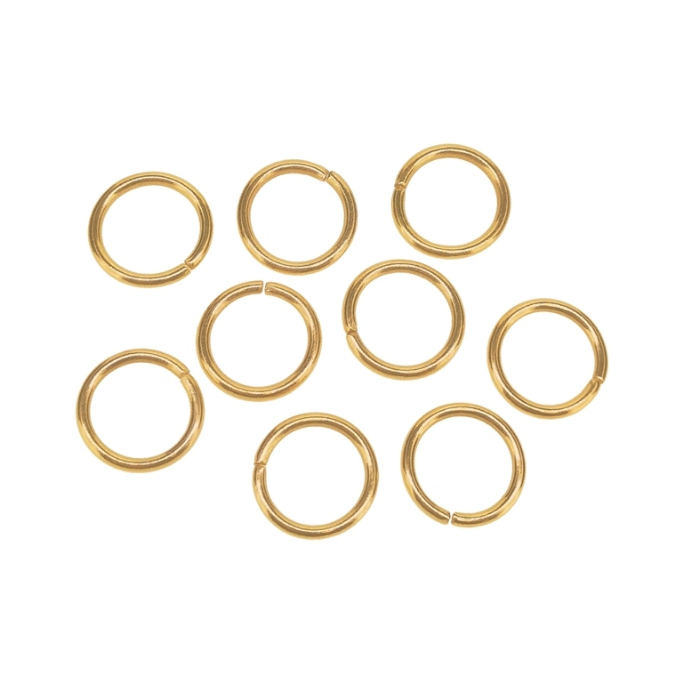 METAL ELEMENTS - JUMP RINGS - 1.5x12mm GOLD COLOR - 50g (100pcs.)