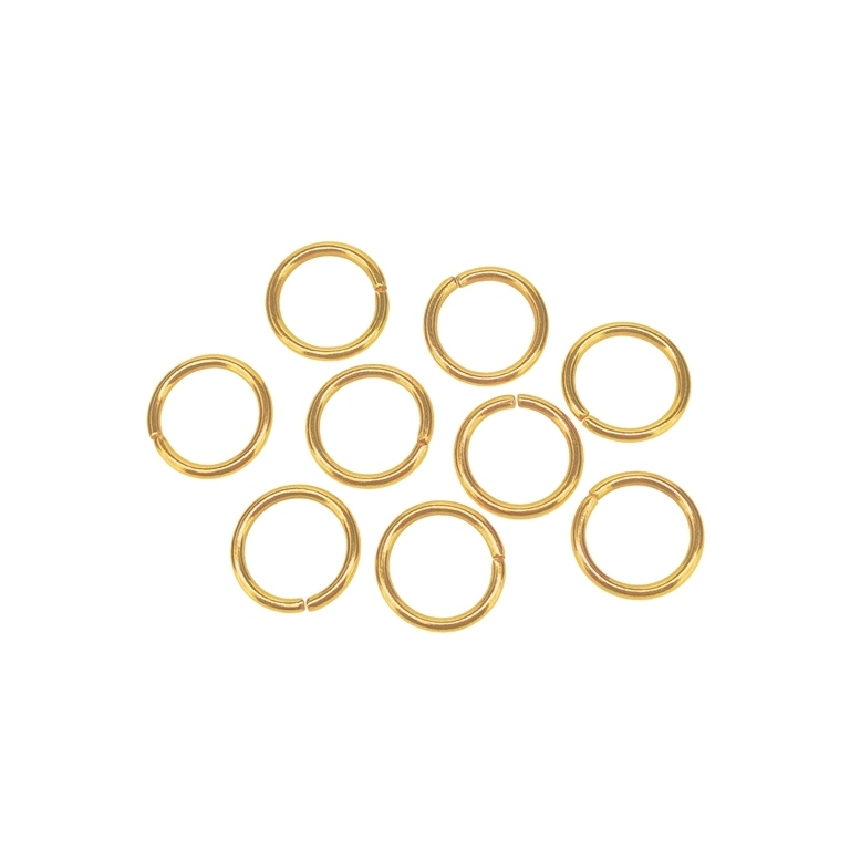 METAL ELEMENTS - JUMP RINGS - 1.5x12mm GOLD COLOR - NICKEL FREE - 50g (100pcs.)