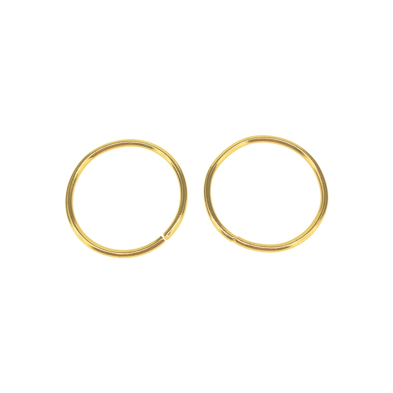 METAL ELEMENTS - JUMP RINGS - 2x30mm GOLD COLOR - NICKEL FREE - 50g (24pcs.)