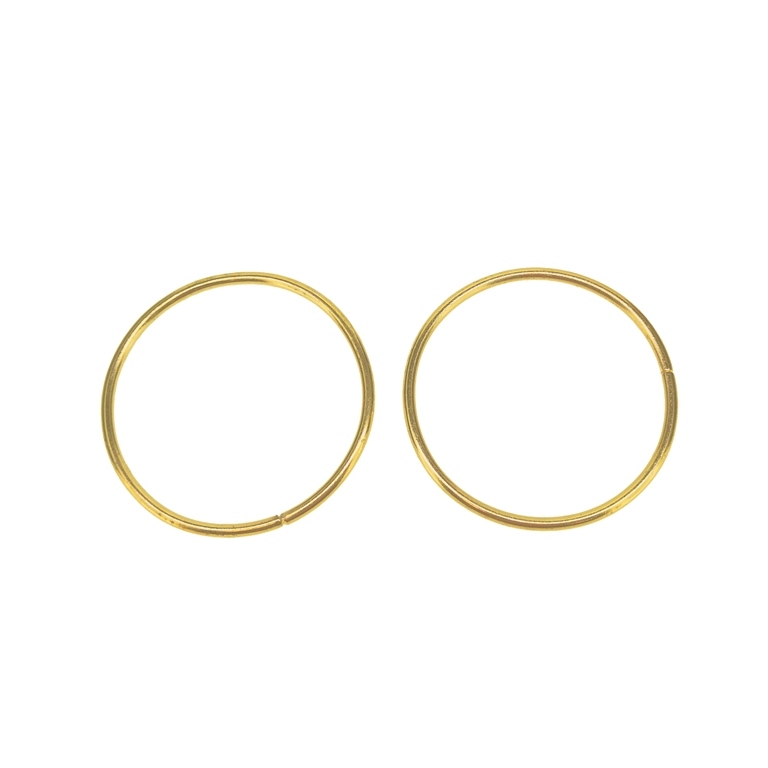 METAL ELEMENTS - JUMP RINGS - 2x40mm GOLD COLOR - NICKEL FREE - 50g (16pcs.)