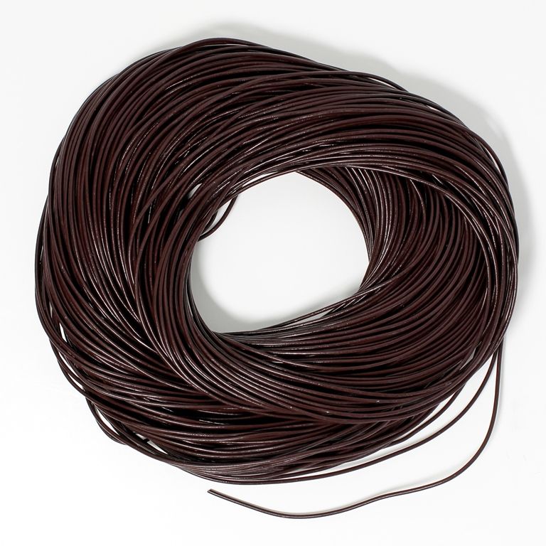 LEATHER NATURAL - ROUND - 1.5mm BROWN - 100yards(91m)