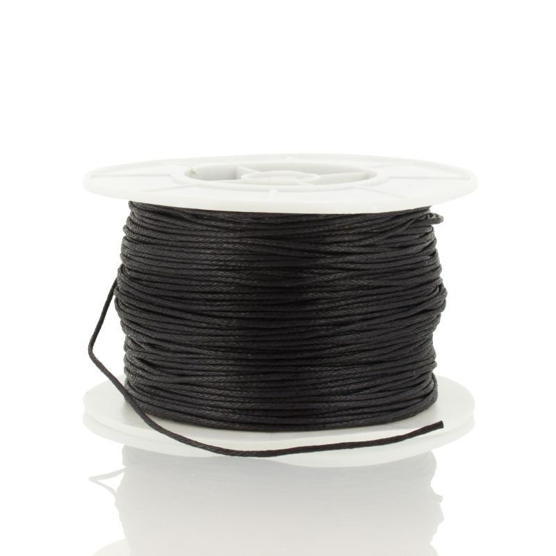 COTTON THREAD 1.0mm - BLACK 332 - PACKAGE 3x70meters