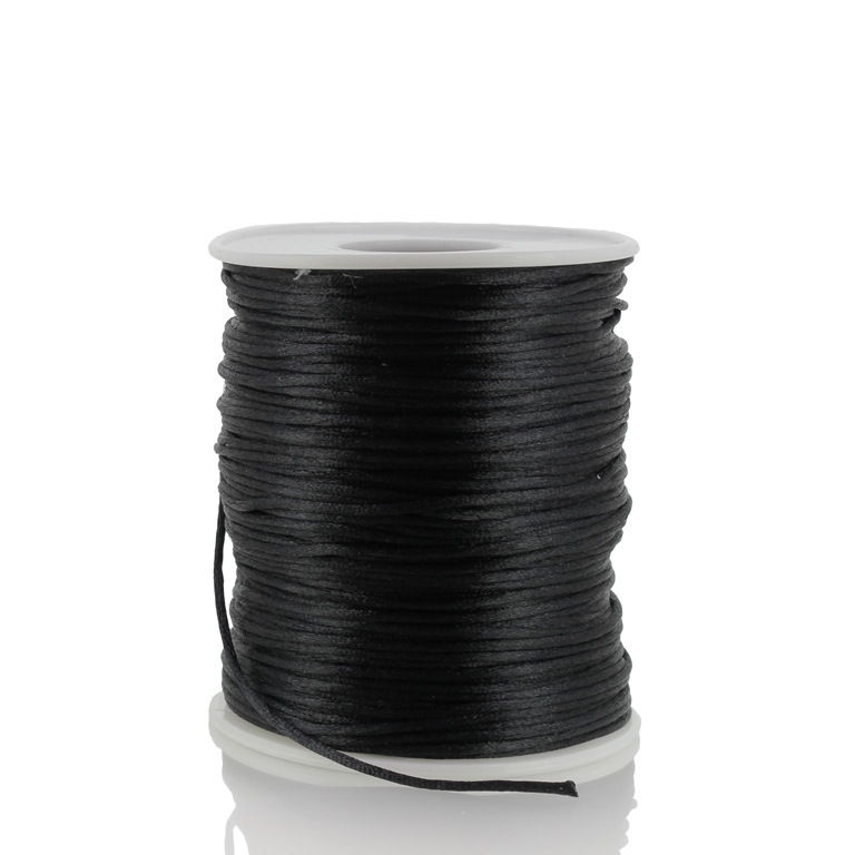 SATIN THREAD 1.0mm - BLACK 102 - PACKAGE 2х70meters