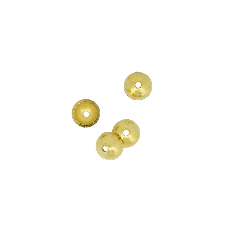 METAL PLATED PLASTIC / CCB BEADS - HAT RELIEF 05 FLOWERS - 11x3.5mm GOLD - PACKAGE 250g Hole-1.2mm (1700pcs.)