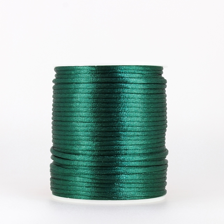 SATIN THREAD 2.0mm - GREEN (DARK) 248 - PACKAGE 3x50meters