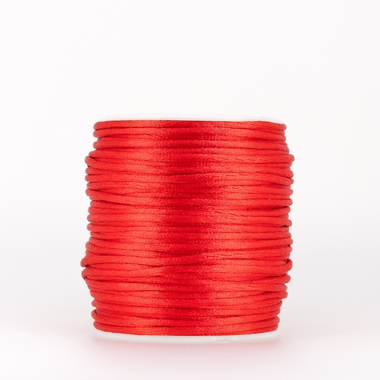 SATIN THREAD 2.0mm - RED 201 - 50meters