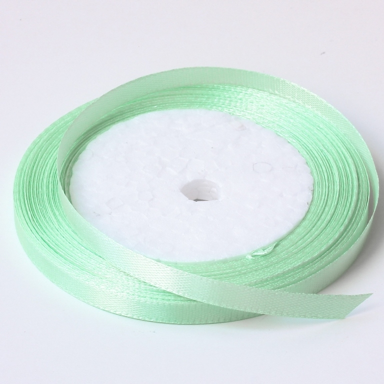 SATIN RIBBON 0.6cm - RESEDA 128А - 25yards(22m)