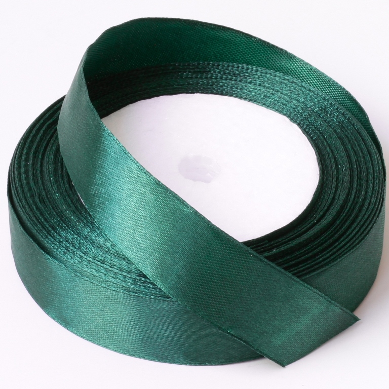 SATIN RIBBON 2.0cm - GREEN (DARK) 124 - PACKAGE 10x25yards(22m)