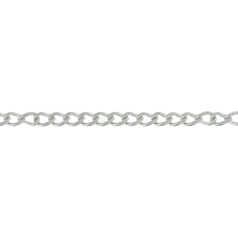 METAL CHAIN - TAIL EXTENSION EXTENSION - 0.8x4.5x3mm NICKEL - NICKEL FREE - 2meters