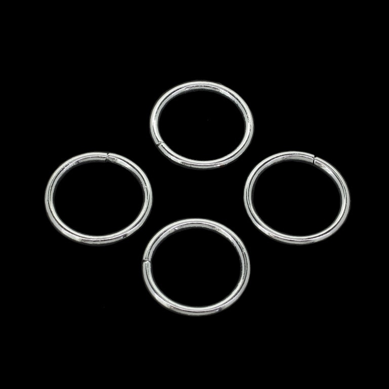 METAL ELEMENTS - JUMP RINGS - 2x20mm NICKEL COLOR - NICKEL FREE - 50g (35pcs.)