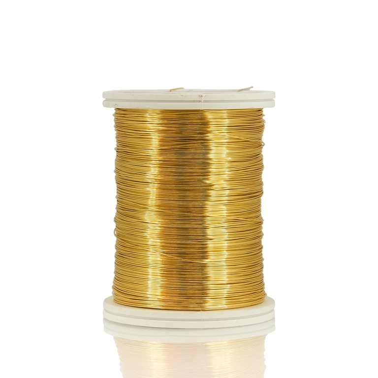 METAL ELEMENTS - COPPER WIRE WITH LACQUER COATING - 0.3mm GOLD 21 - 1pc. (47m) 