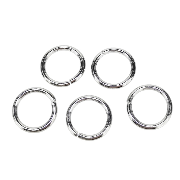 METAL ELEMENTS - JUMP RINGS - 2x16mm NICKEL COLOR - NICKEL FREE - 50g (42pcs.)