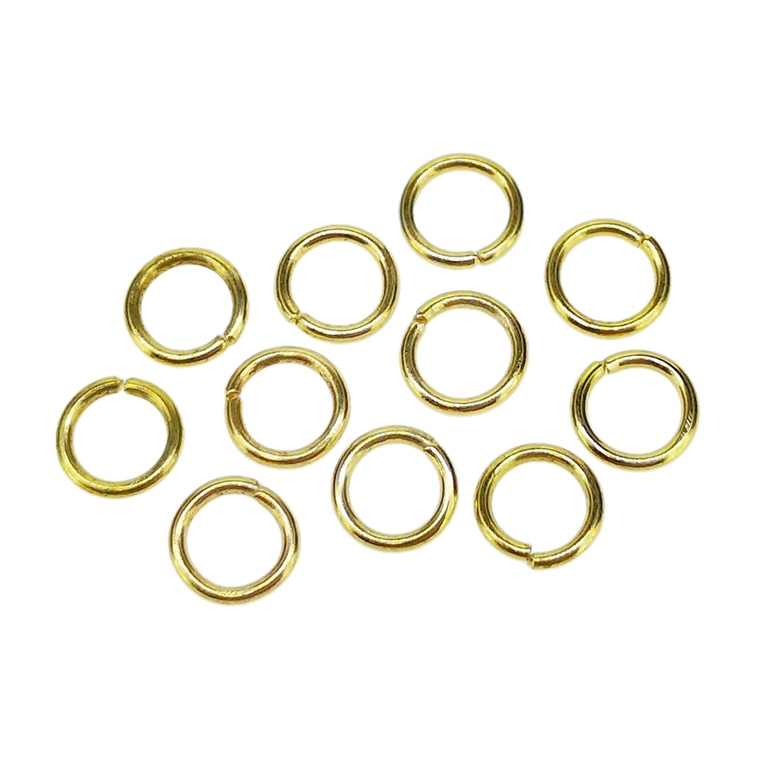 METAL ELEMENTS - JUMP RINGS - 1x6mm GOLD COLOR - NICKEL FREE - 50g (588pcs.)