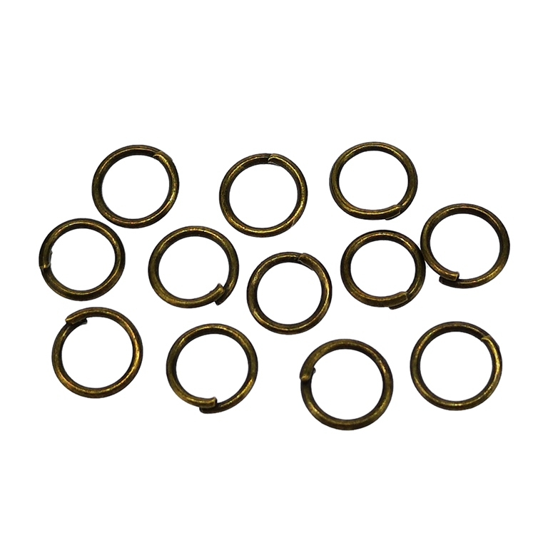 METAL ELEMENTS - JUMP RINGS - 0.7x6mm ANTIQUE BRONZE - NICKEL FREE - 50g (885pcs.)