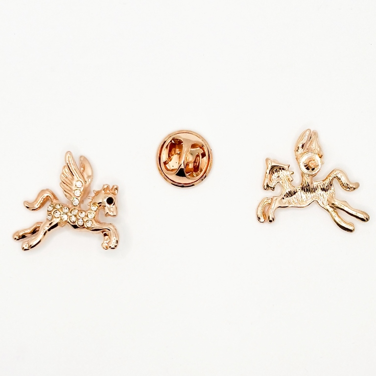 JEWELRY - BROOCH PIN - CRYSTALS - PEGASUS B86 - ROSE GOLD - PACKAGE 6pcs.