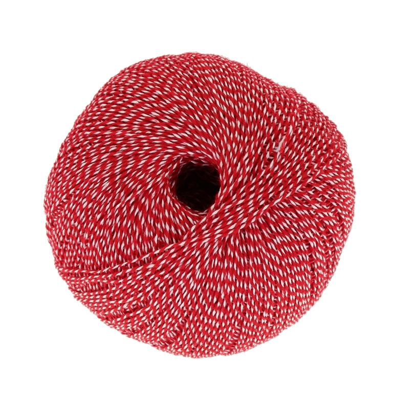 YARN - BABA MARTA BALL - WHITE-RED - 250m - ACRYLIC AND POLYESTER - 1 pc.