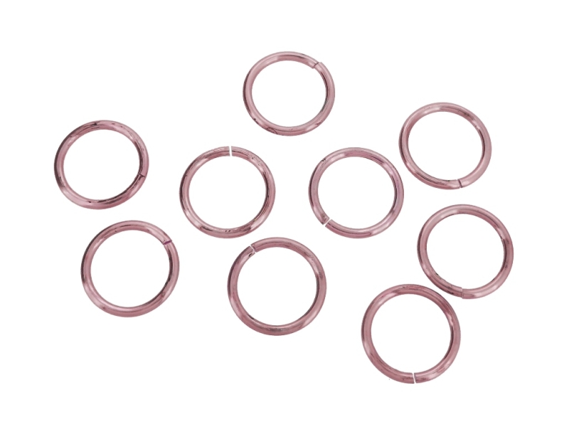 METAL ELEMENTS - JUMP RINGS ALUMINUM - 1.5x14mm PINK - SECOND-RATE 100pcs.