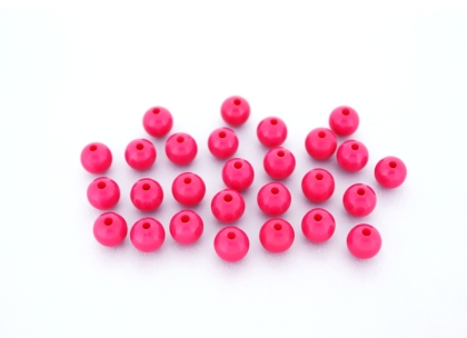 OPAQUE PLASTIC BEADS - BALL - 8mm CYCLAMEN PINK С05 - PACKAGE 500g Hole-1.8mm (1980pcs.)