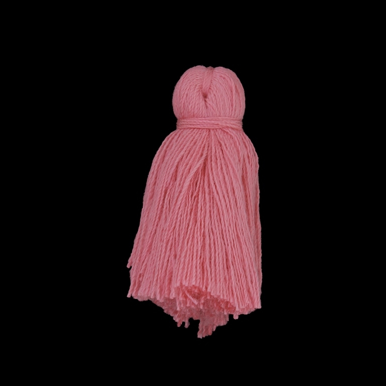 TEXTILE BEADS - TASSEL COTTON - 4.0cm PINK 142 - 5pcs.