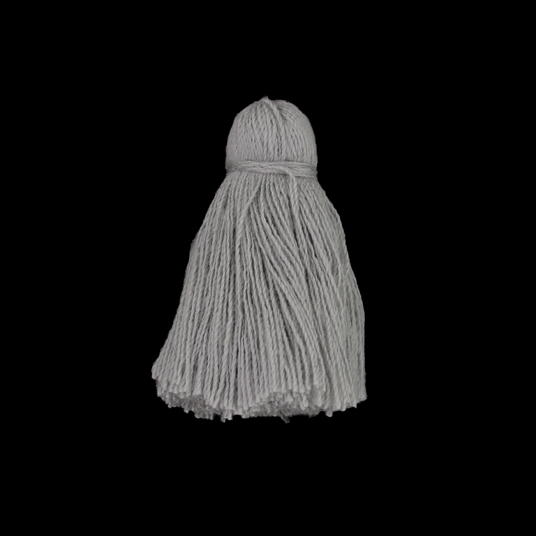 TEXTILE BEADS - TASSEL COTTON - 4.0cm GRAY (LIGHT) 139 - PACKAGE 50pcs.