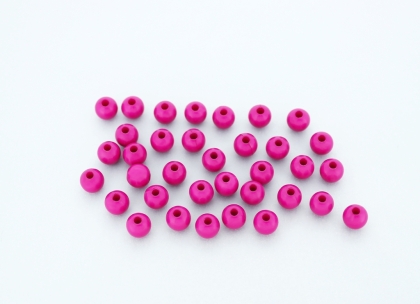 OPAQUE PLASTIC BEADS - BALL - 6mm CYCLAMEN PURPLE С11 - PACKAGE 500g Hole-1.8mm (4447pcs.)