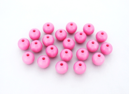 OPAQUE PLASTIC BEADS - BALL - 10mm PINK (DARK) С03 - PACKAGE 500g Hole-2.2mm (960 бр