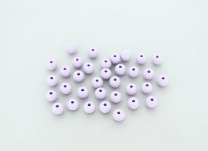 OPAQUE PLASTIC BEADS - BALL - 6mm PURPLE (LIGHT) С36 - PACKAGE 500g Hole-1.8mm (4396pcs.)