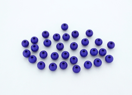 OPAQUE PLASTIC BEADS - BALL - 6mm BLUE (DARK) С33 - PACKAGE 500g Hole-1.8mm (4270pcs.)