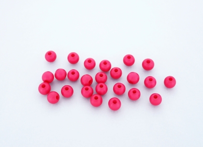 OPAQUE PLASTIC BEADS - BALL - 6mm CYCLAMEN PINK С05 - PACKAGE 500g Hole-1.8mm (4280pcs.)