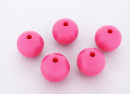 OPAQUE PLASTIC BEADS - BALL - 22mm CYCLAMEN PINK (LIGHT) С04 - PACKAGE 500g Hole-3.8mm (85pcs.)