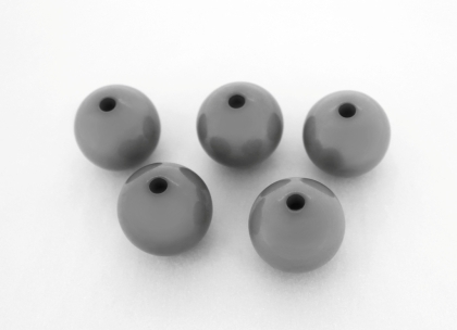 OPAQUE PLASTIC BEADS - BALL - 22mm GRAY С35 - PACKAGE 500g Hole-3.8mm (85pcs.)