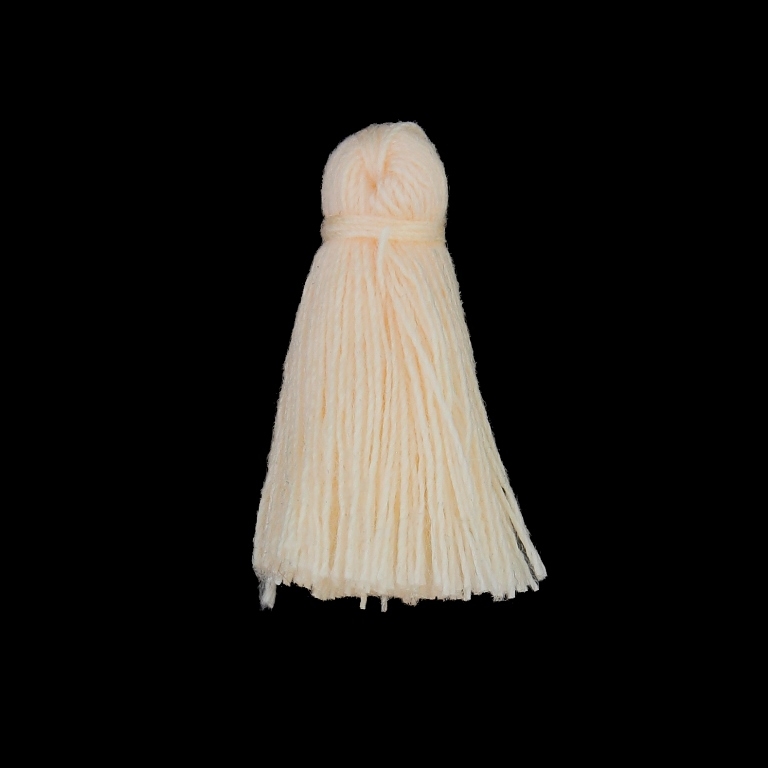 TEXTILE BEADS - TASSEL COTTON - 2.0cm ECRU 198 - 20pcs.