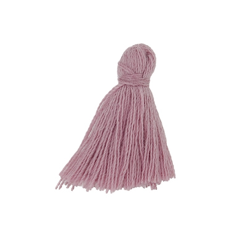 TEXTILE BEADS - TASSEL COTTON - 2.0cm ROSE DUST (LIGHT) 214 - PACKAGE 100pcs.