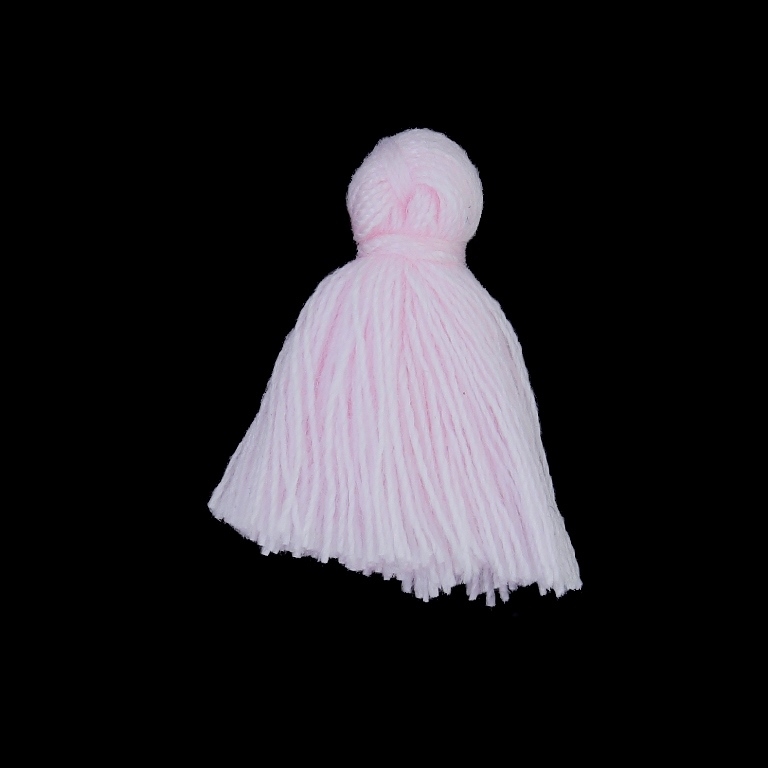 TEXTILE BEADS - TASSEL COTTON - 2.0cm PINK (LIGHT) 210 - 20pcs.