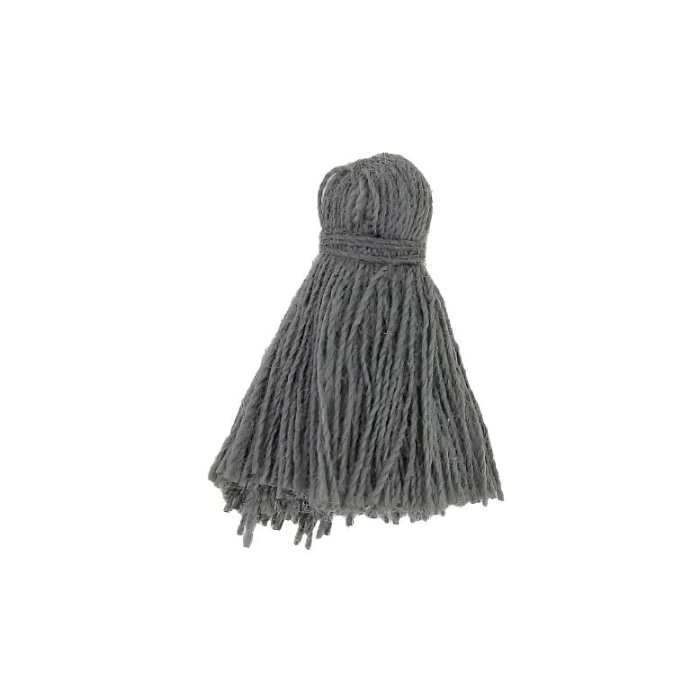 TEXTILE BEADS - TASSEL COTTON - 2.0cm GRAY 229 - PACKAGE 100pcs.