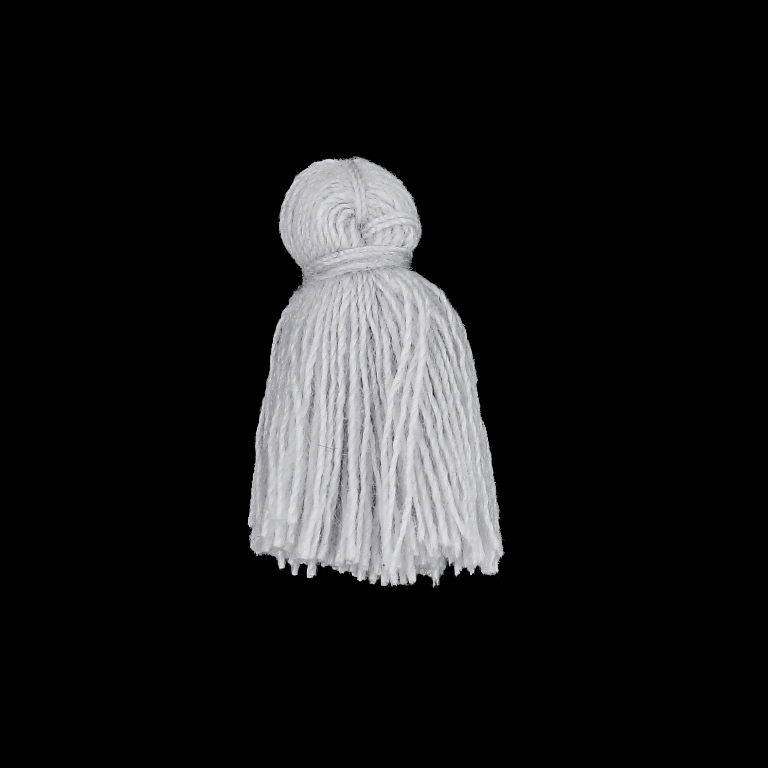 TEXTILE BEADS - TASSEL COTTON - 2.0cm GRAY (LIGHT) 227 - PACKAGE 100pcs.